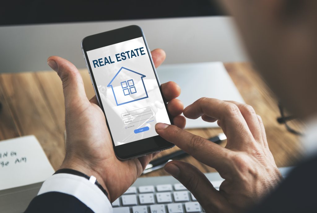 real estate phrase on a smart phone screen
